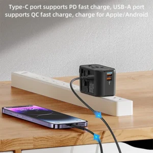 USAMS T59 20W PD Universal Travel Adapter - Image 5
