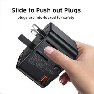 USAMS US-CC199 T62 65W PD Universal Travel Adapter