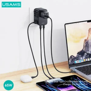 USAMS US-CC199 T62 65W PD Universal Travel Adapter