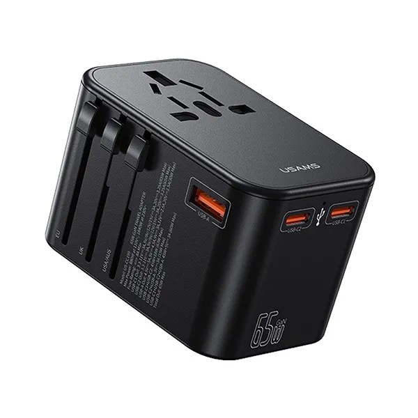 USAMS US-CC199 T62 65W PD Universal Travel Adapter