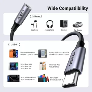 Ugreen 80154 USB C to 3.5mm Headphone Adapter