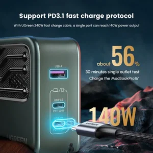 Ugreen CD289 140W USB C GaN Charger 3 Ports Wall Charger (90324)
