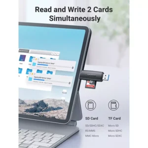Ugreen CM304 2-in-1 USB A & USB C Card Reader (80191) - Image 3
