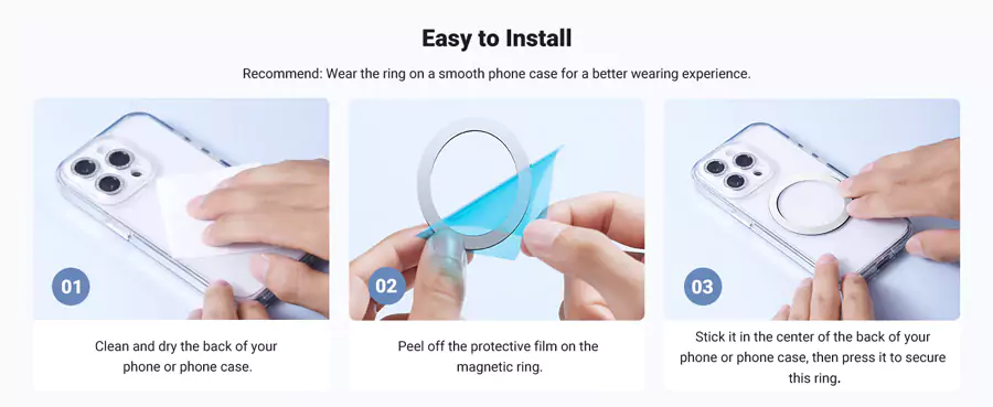Ugreen LP428 Universal Magsafe Compatible Metal Ring