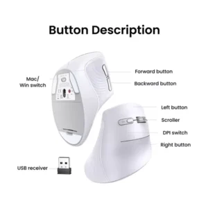 Ugreen MU008 Multi-mode Vertical Wireless Mouse