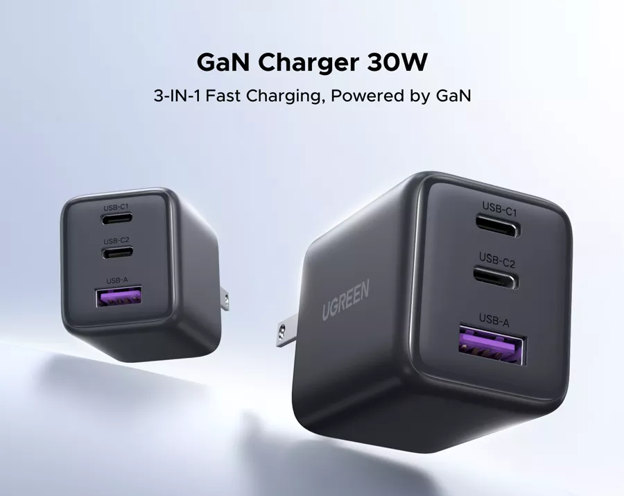 Ugreen X515 30W 3 Ports Wall Charger (55476)