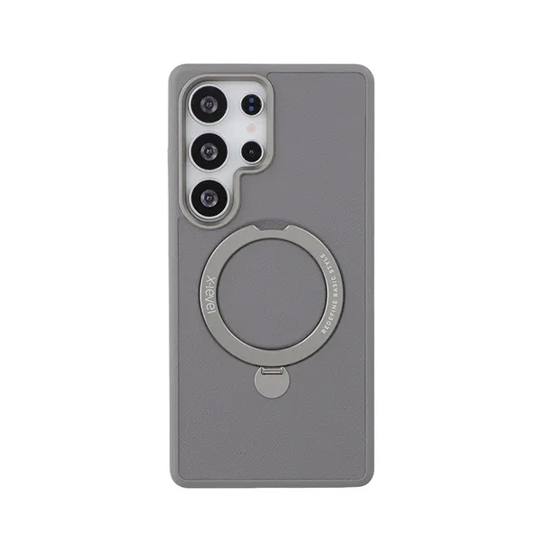 X-LEVEL For Samsung Galaxy S25 Magnetic Case Kickstand PC + PU Phone Back Cover