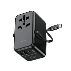 XUNDD XDCH-090 65W GaN Universal Travel Adapter Built-in USB C Cable