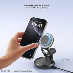 XUNDD XDCH-116 3-in-1 Foldable Magnetic Wireless Charger