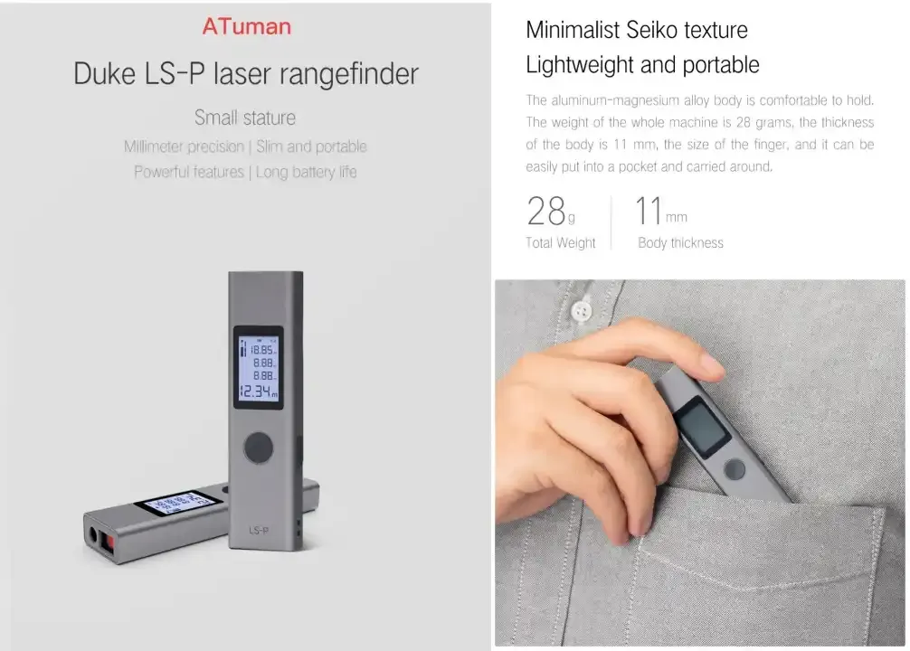 Xiaomi ATuMan LS-P Rechargeable Digital Laser Rangefinder