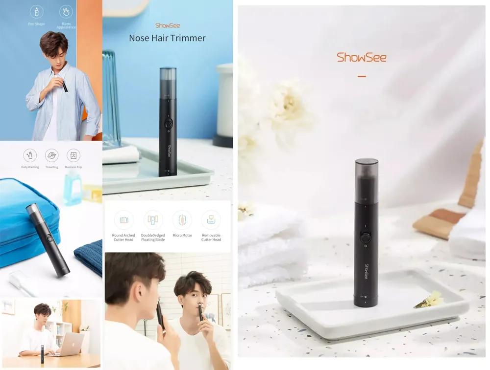 Xiaomi Youpin ShowSee Electric Nose Hair Trimmer (C1-BK)
