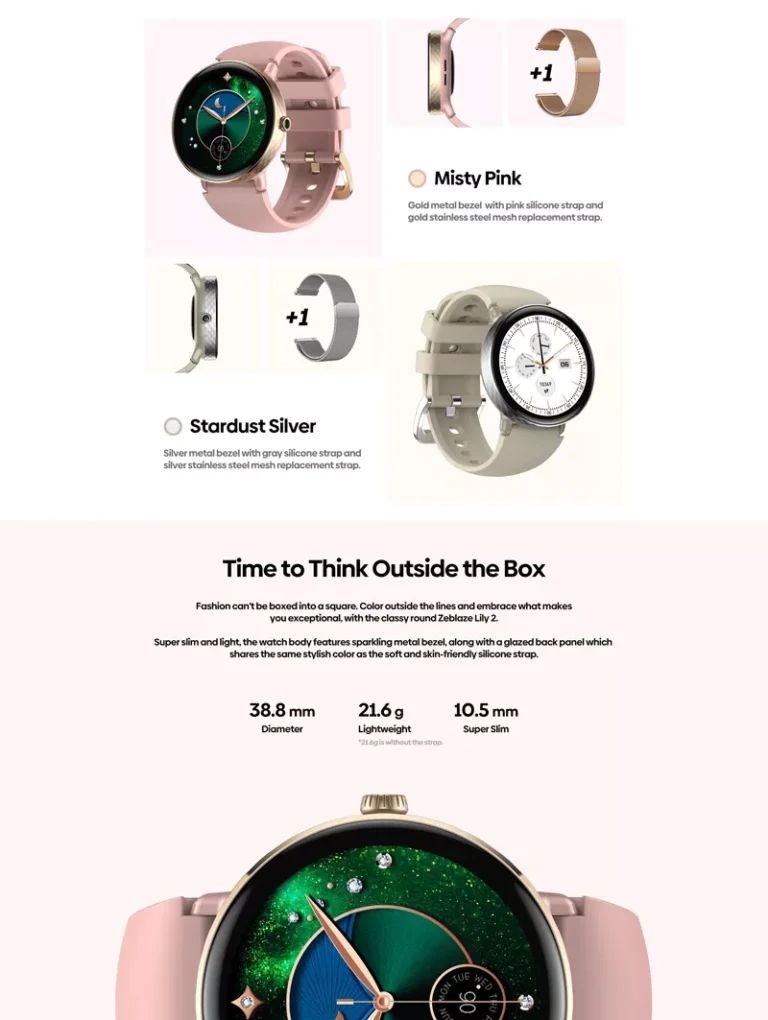 Zeblaze Lily 2 AMOLED Calling Smart Watch