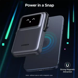UGREEN PB572 20W 10000mAh UNO Magnetic Wireless Power Bank - Image 4