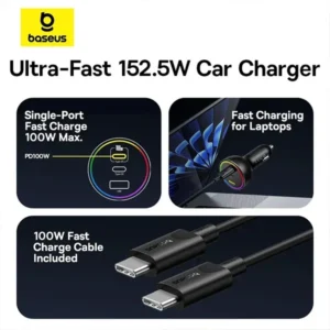 Baseus 152.5W Multi-Port Fast Charging Car Charger