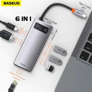 Baseus Metal Gleam Series 6 in 1 Multifunctional Type-C Hub