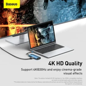 Baseus Metal Gleam Series 6 in 1 Multifunctional Type-C Hub - Image 5