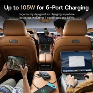 Baseus PrimeTrip VW1 105W Car Charger with 60W Retractable Cable