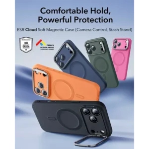 ESR iPhone 17 Pro / iPhone 17 Pro Max Cloud Soft Magnetic Case (Camera Control, Stash Stand) - Image 5