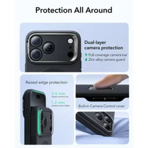 ESR iPhone 17 Pro iPhone 17 Pro Max Cloud Soft Magnetic Case (Camera Control, Stash Stand)