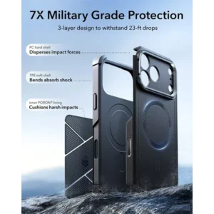 ESR iPhone 17 Pro / iPhone 17 Pro Max Cyber Tough Magnetic Case (Camera Control, Stash Stand) - Image 5