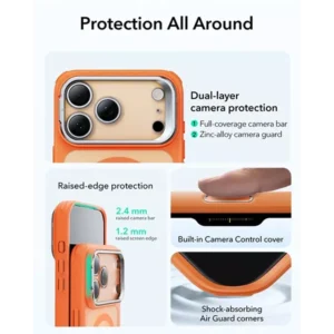 ESR iPhone 17 Pro / iPhone 17 Pro Max Classic Hybrid Magnetic Case (Camera Control, Stash Stand) - Image 4