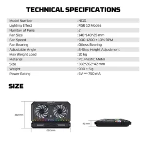Fantech NC21 RGB Laptop Cooler