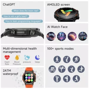 KUMI GT3 Fit AMOLED Calling Smart Watch - Image 7