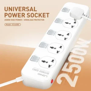 LDNIO SC4408C Extension Power Socket 4AC 4USB Power Strip