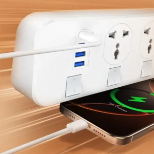 LDNIO SC4408C Extension Power Socket 4AC 4USB Power Strip - Image 3