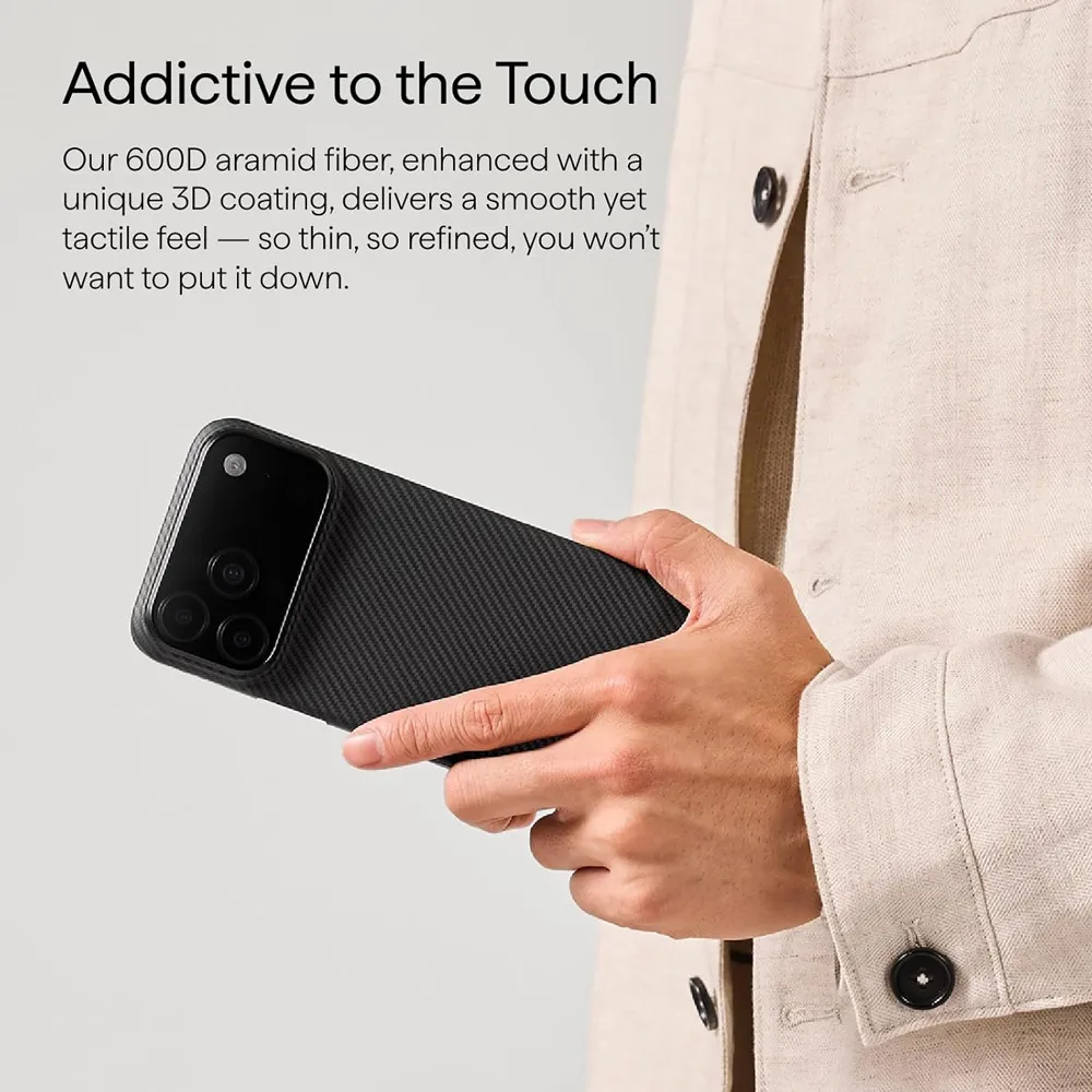 PITAKA iPhone 17 Pro | 17 Pro Max | 17 Air Ultra-Slim Case Black/Grey (PitaTap™)