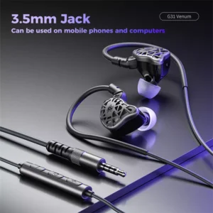 PLEXTONE G31 VENUM HiFi Gaming Earphones - Image 4
