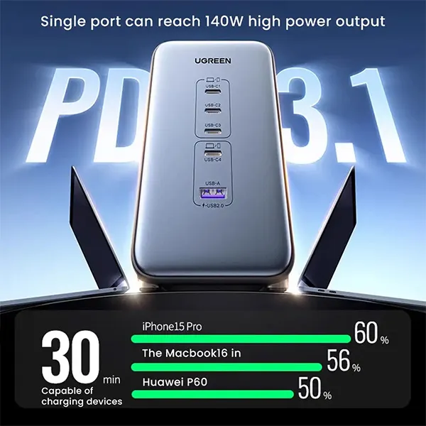 UGREEN S780 GaN 200W 7 in 1 Smart Charging Station (25767)