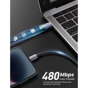 UGREEN US304 MFi Braided PD USB-C to Lightning Cable (2M)