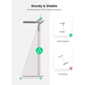 Ugreen LP143 Adjustable Headphone Stand (80701) - Image 4