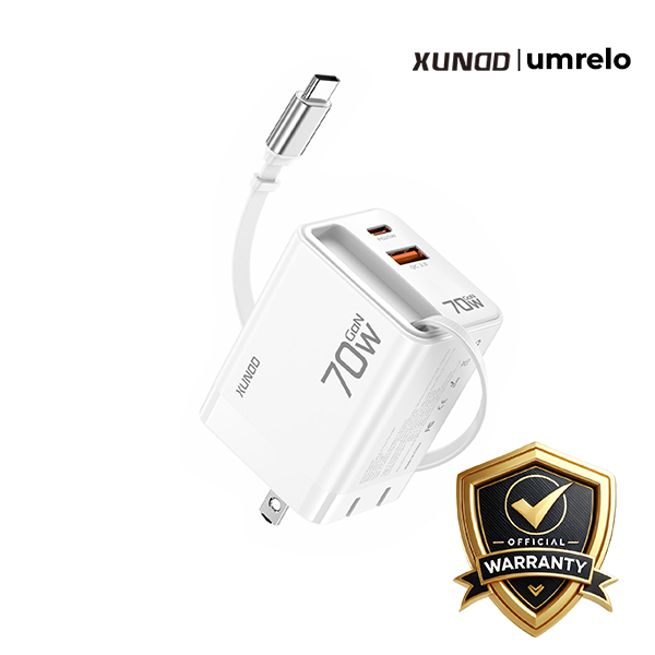 Xundd XDCH-109 70W GaN Charger with Retractable Cable