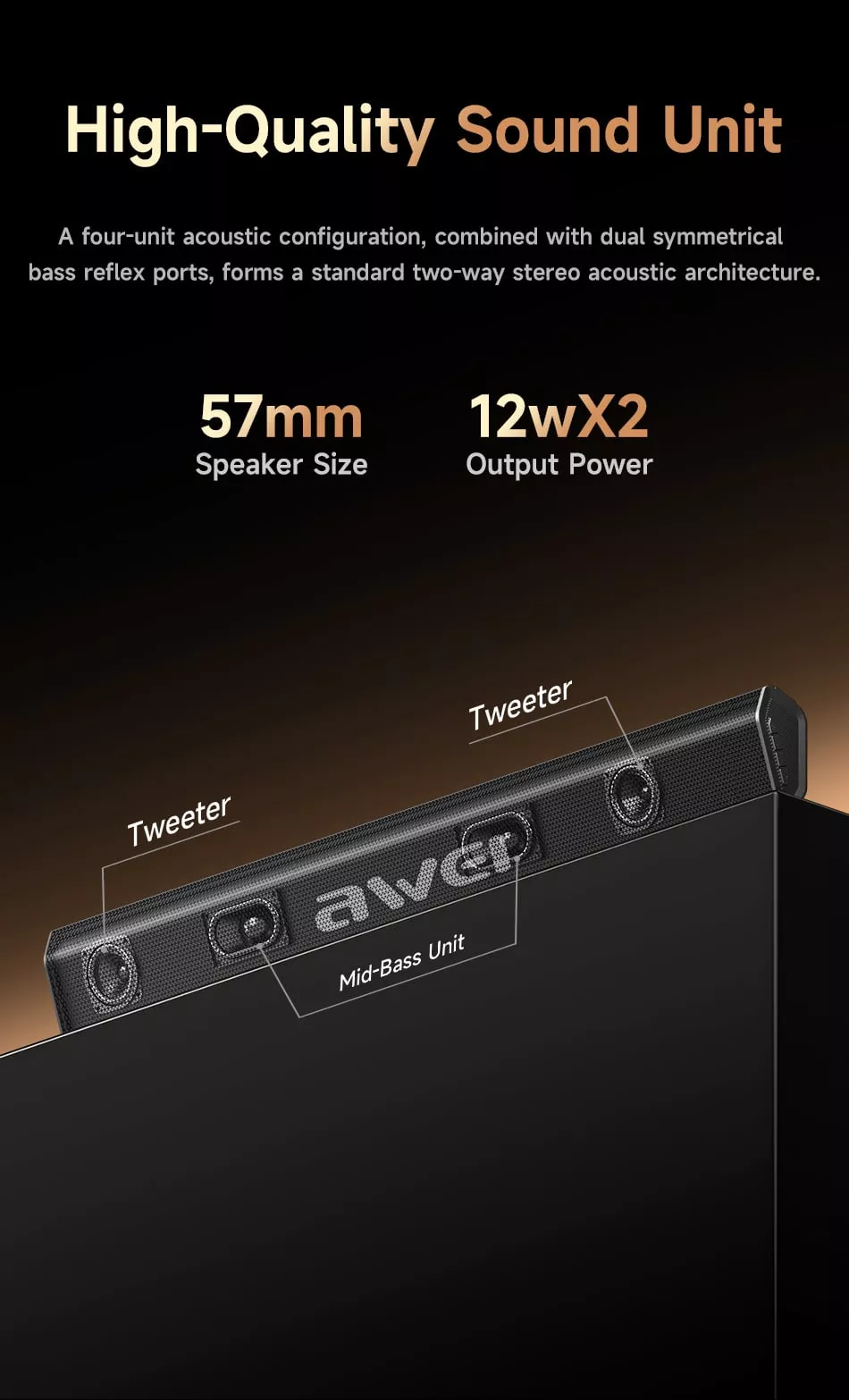 Awei KA50 Wireless Speaker Surround Stereo Bluetooth Speaker