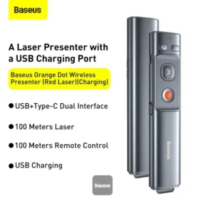 Baseus Rechargeable Orange Dot Wireless Presenter - Red Laser