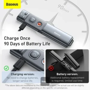 Baseus Rechargeable Orange Dot Wireless Presenter - Red Laser