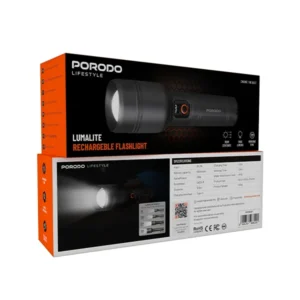 Porodo Lifestyle Lumalite 2600 30W Rechargeable LED Flashlight