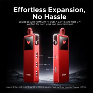 UGREEN 75214 Uno 5-in-1 Type C Hub - Red Limited Edition