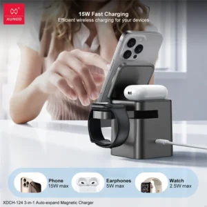 XUNDD XDCH-124 3-in-1 Magnetic Wireless Charger