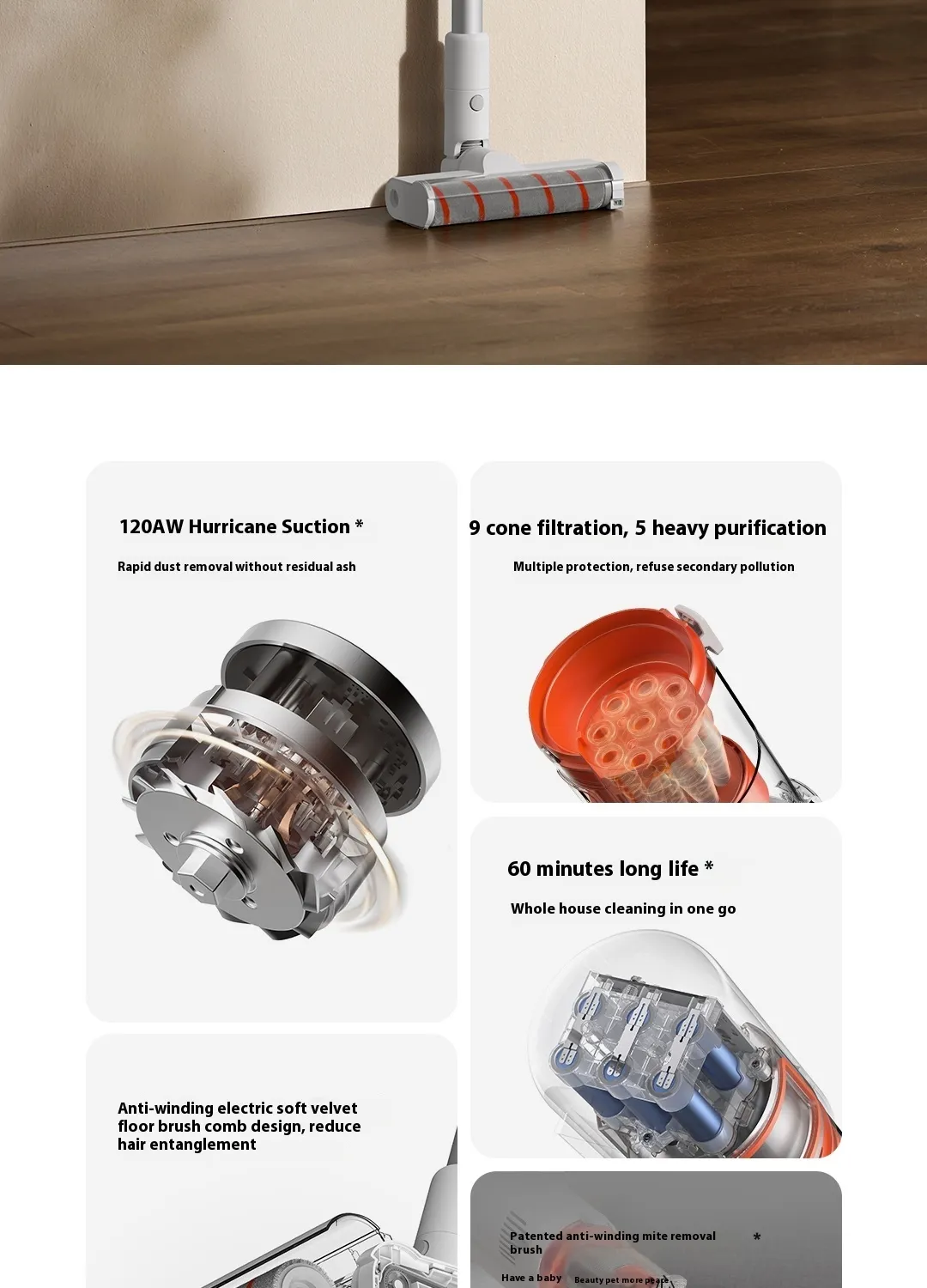 Xiaomi Mijia 3C D208 Wireless Vacuum Cleaner