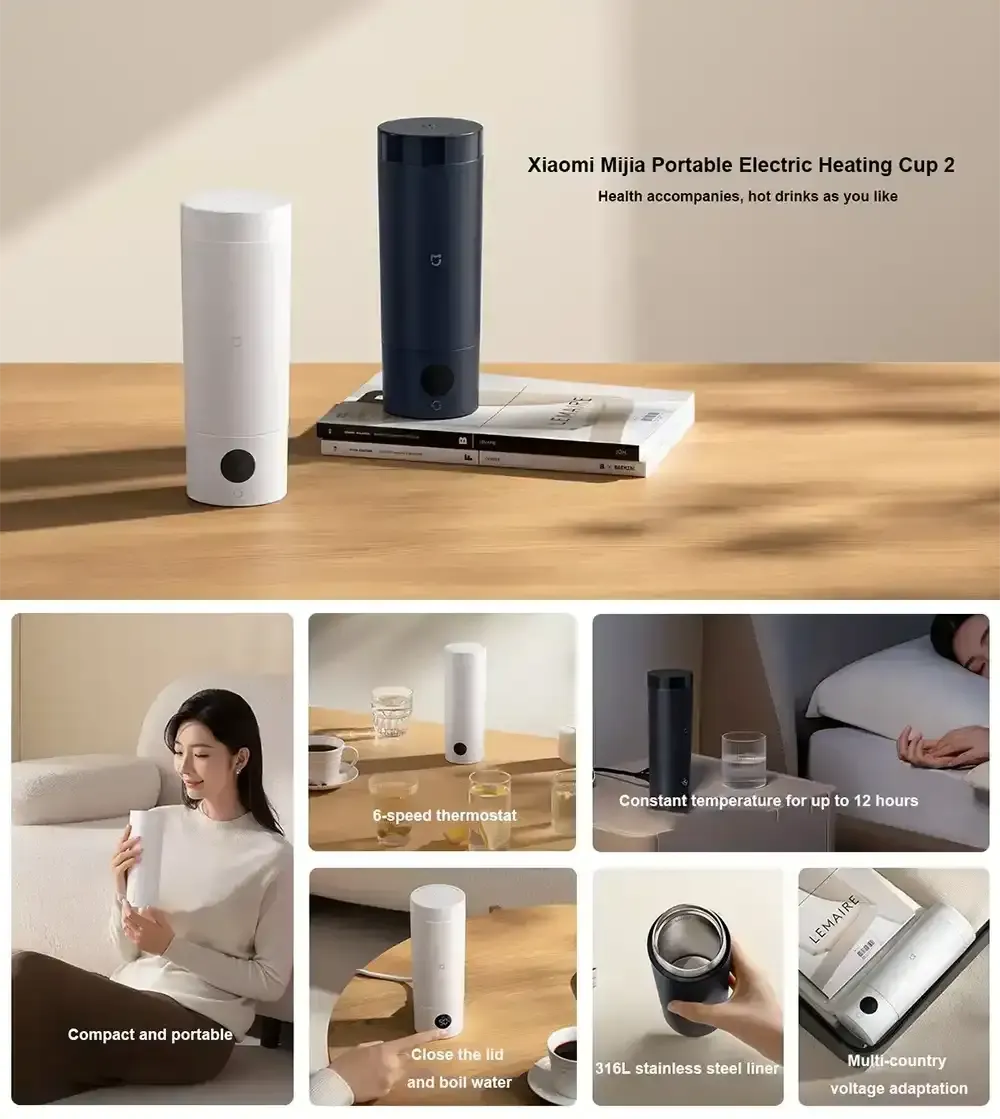 Xiaomi Mijia Portable Electric Cup 2 Vacuum Flask 350ML