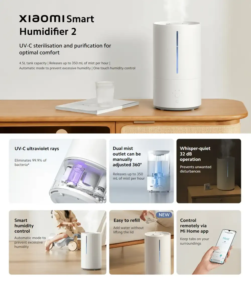 Xiaomi Mijia Smart Humidifier 2 - 4.5L (MJJSQ05DY)
