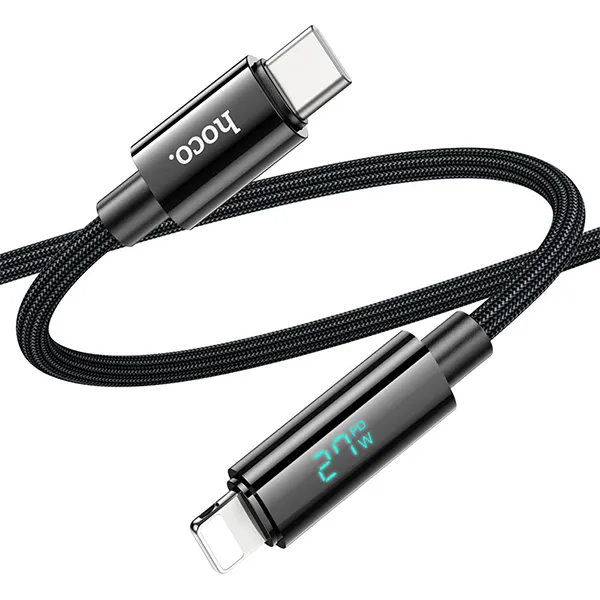 Hoco U125 27W PD Digital Display Type-C to Lightning Cable
