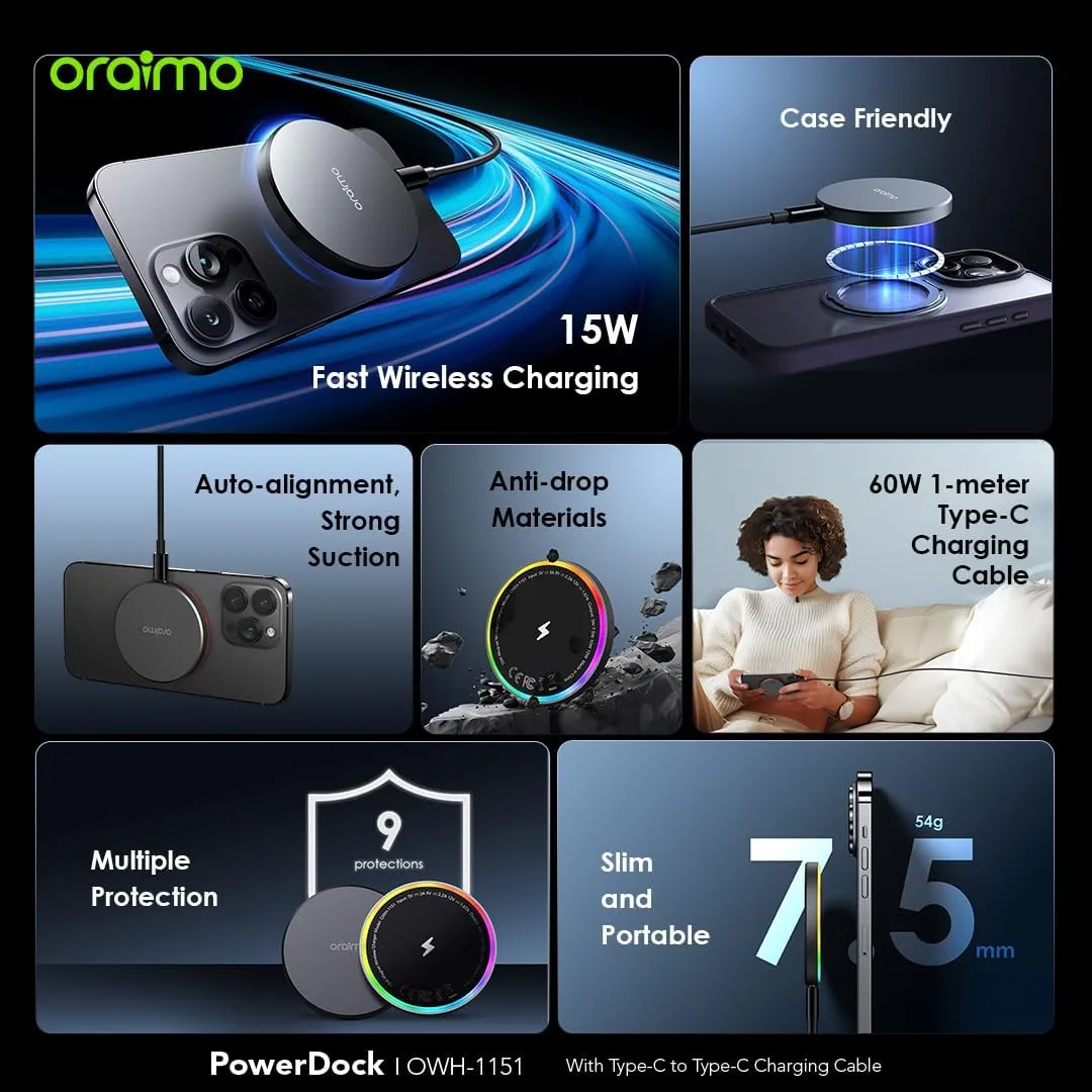 Oraimo PowerDock 15W Wireless Charging Pad
