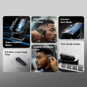 Oraimo Trimmer EasyCut Super Powerful Adjustable Hair Clipper (OCL-230) - Image 5
