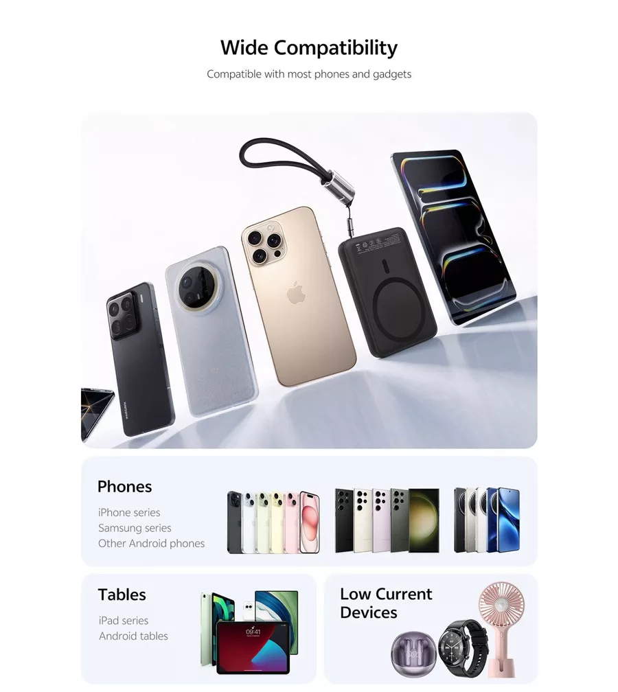 QCY PBW10A 10000mAh Magnetic Wireless Power Bank