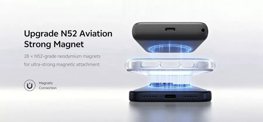 QCY PBW10A 10000mAh Magnetic Wireless Power Bank