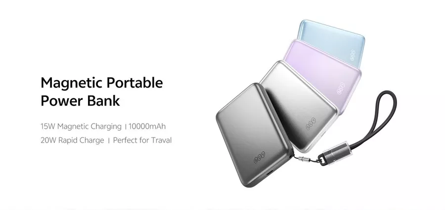 QCY PBW10A 10000mAh Magnetic Wireless Power Bank